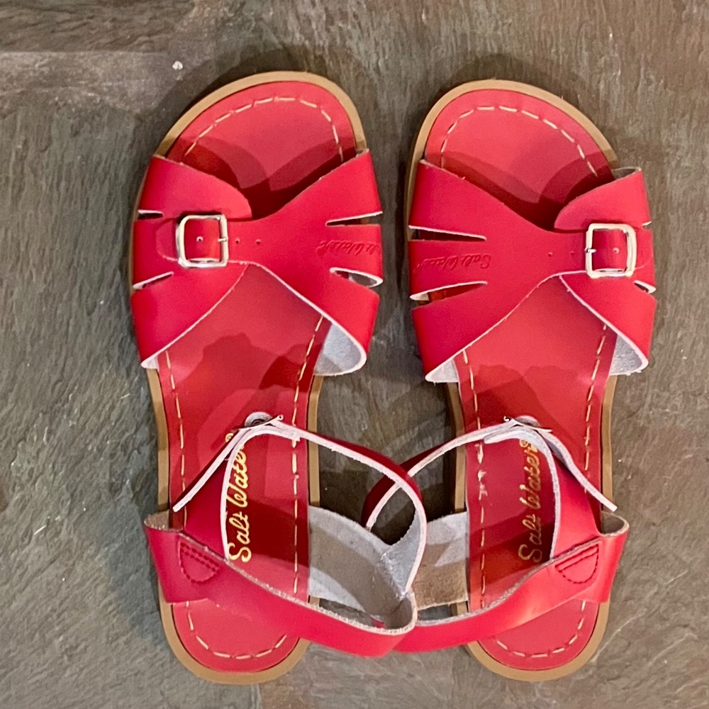 Classic Double Buckle Salt Water Sandals, women's size 7